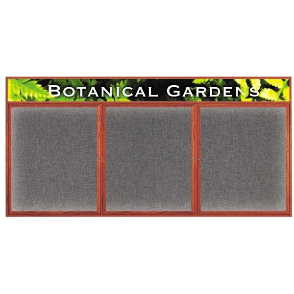 United Visual Products Open Faced Traditional Corkboard, 48x36" UV642A-SATIN-DBURGU - main